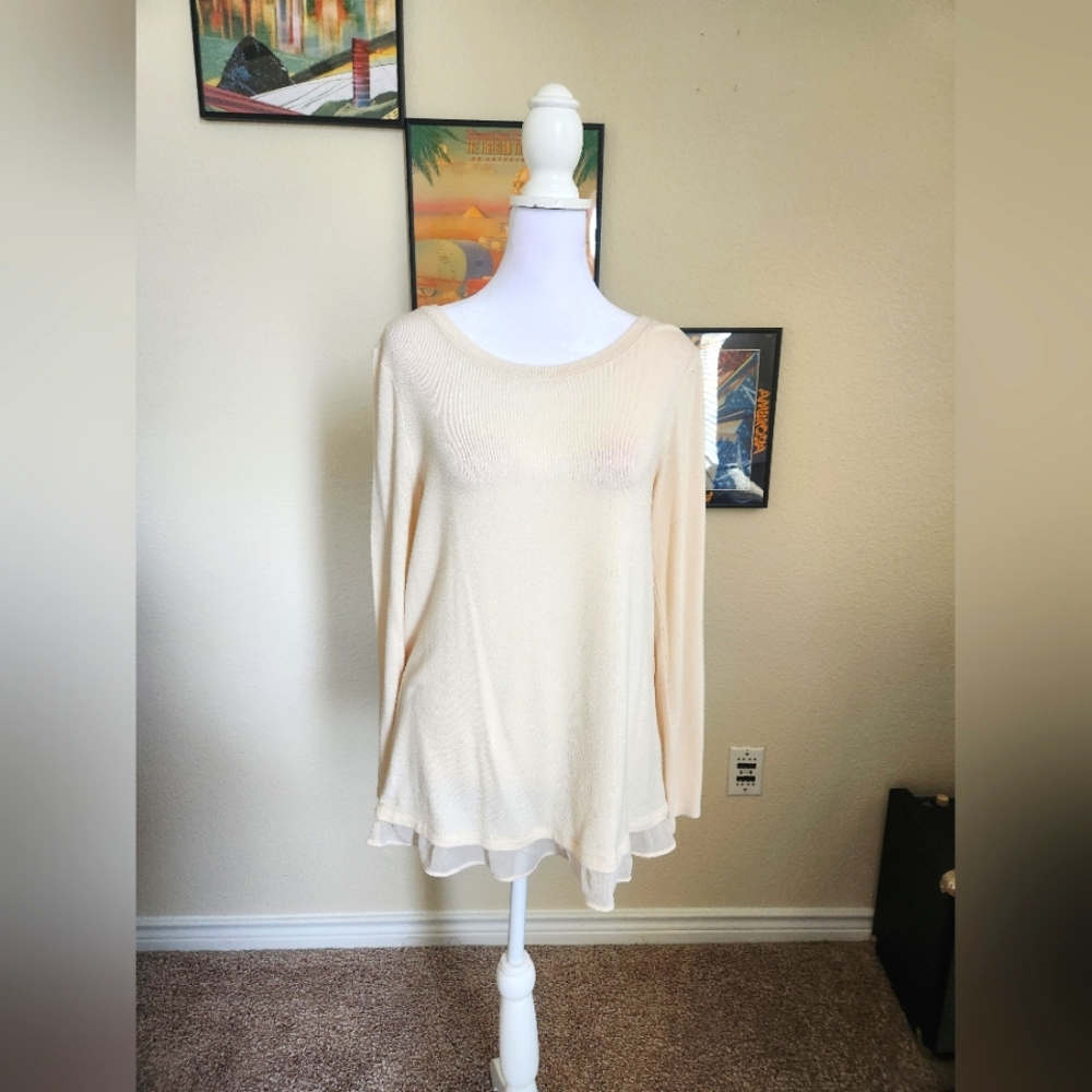 Lauren Conrad Banana Yellow Ruffle Top